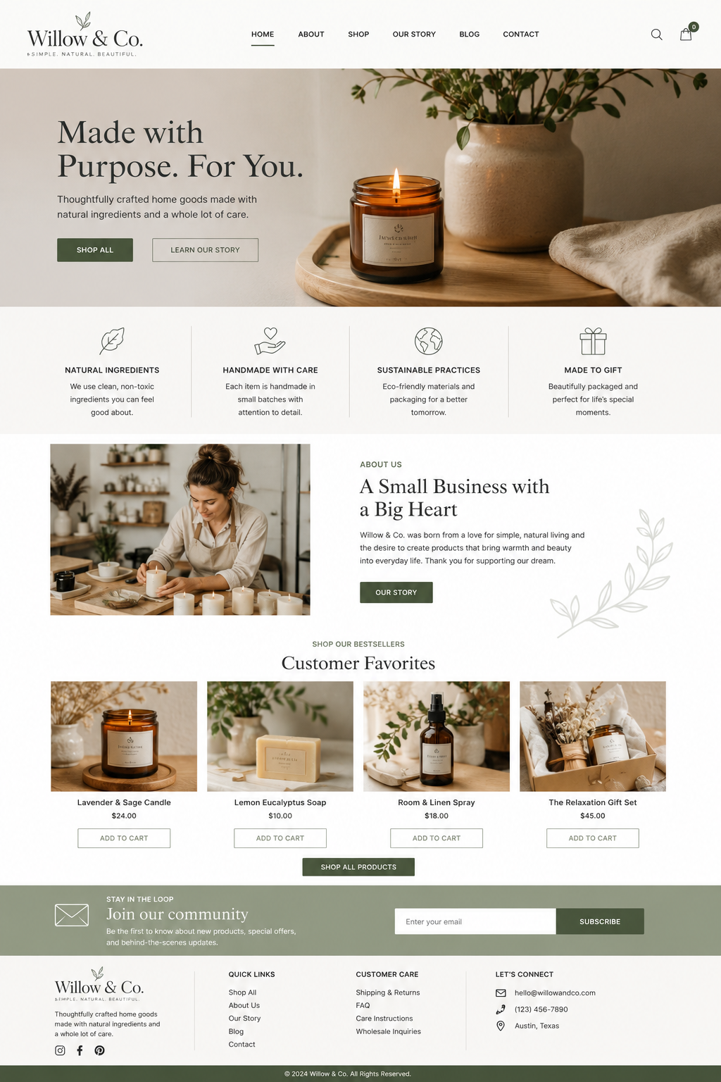 Small business website design mockup